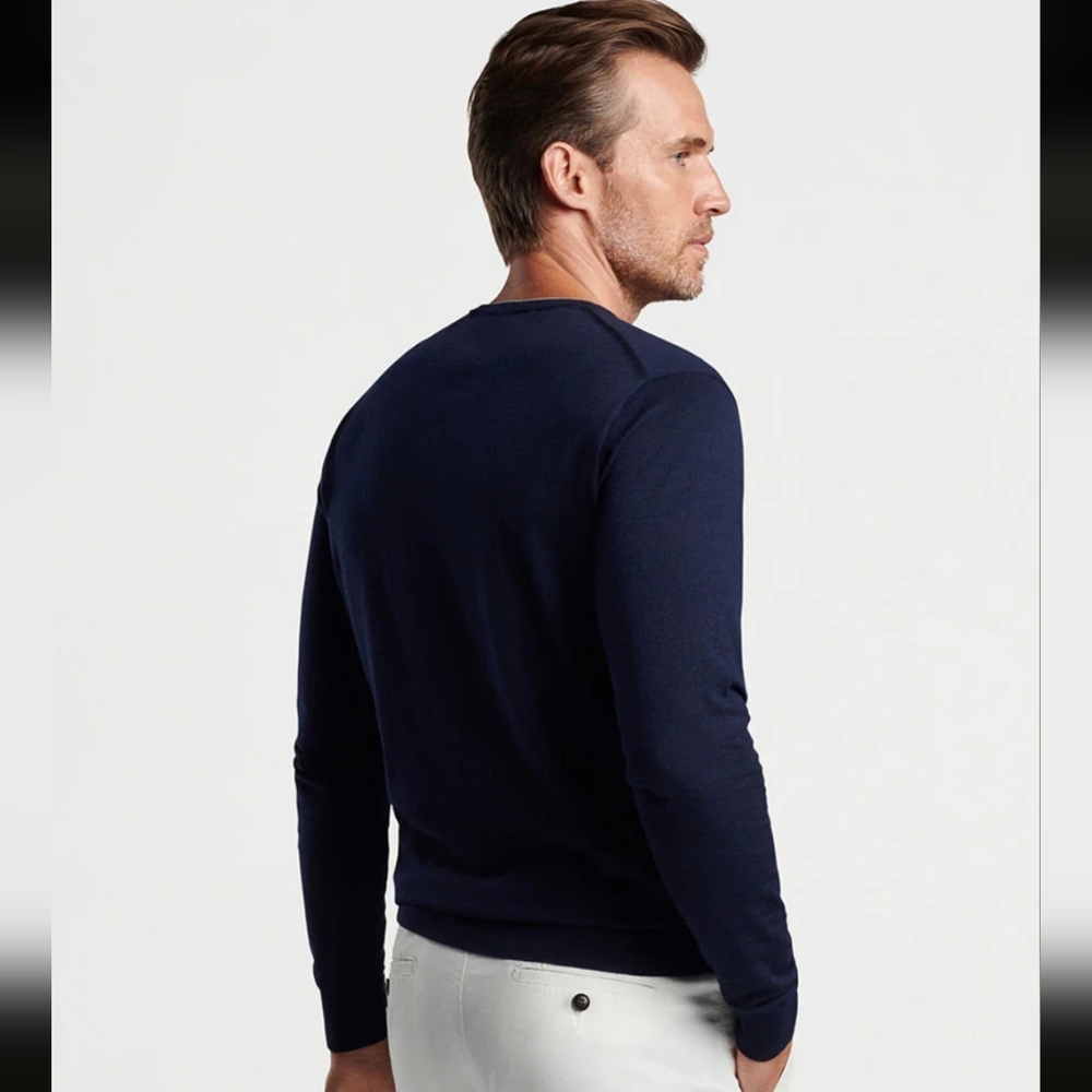 Peter Millar Navy Excursionist Flex Crewneck Golf… - image 3